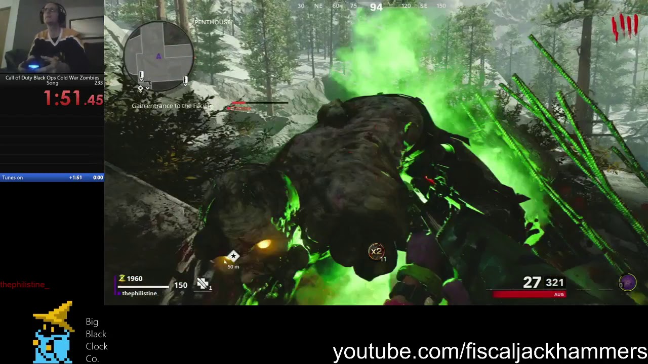 Call of Duty Cold War Zombies speedrun song category PS4Pro (