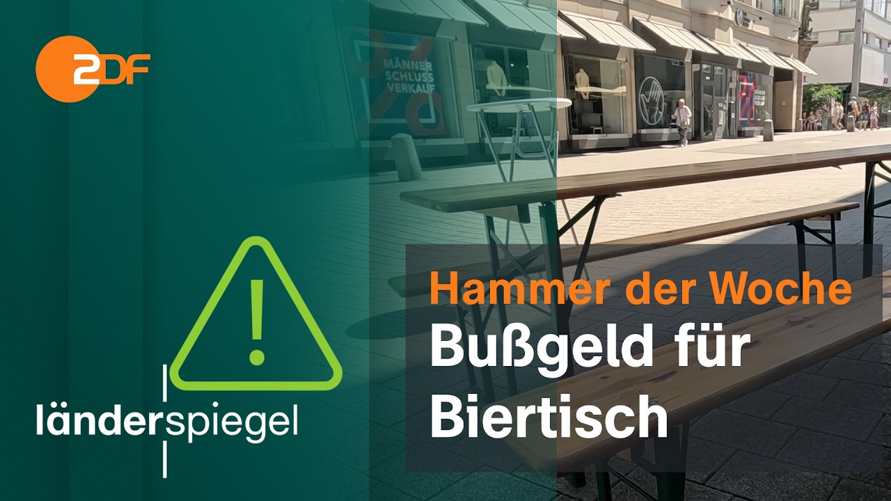 Bu&szlig;geld f&uuml;r Biertisch I Hammer der Woche vom 11.07.26 I ZDF