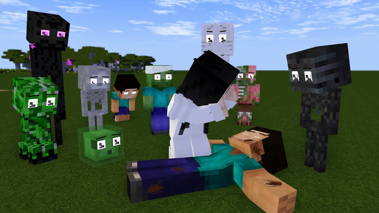 BABY MONSTERS SCHOOL VS BAD SIREN HEAD (RIP HEROBRINE) - MINECRAFT ANIMATION