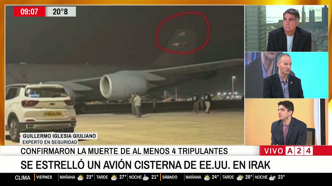 📢 SE ESTRELLÓ UN AVIÓN CISTERNA DE EE.UU. EN IRAK INVESTIGAN LUEGO DE TOCARSE CON OTRO AVIÓN