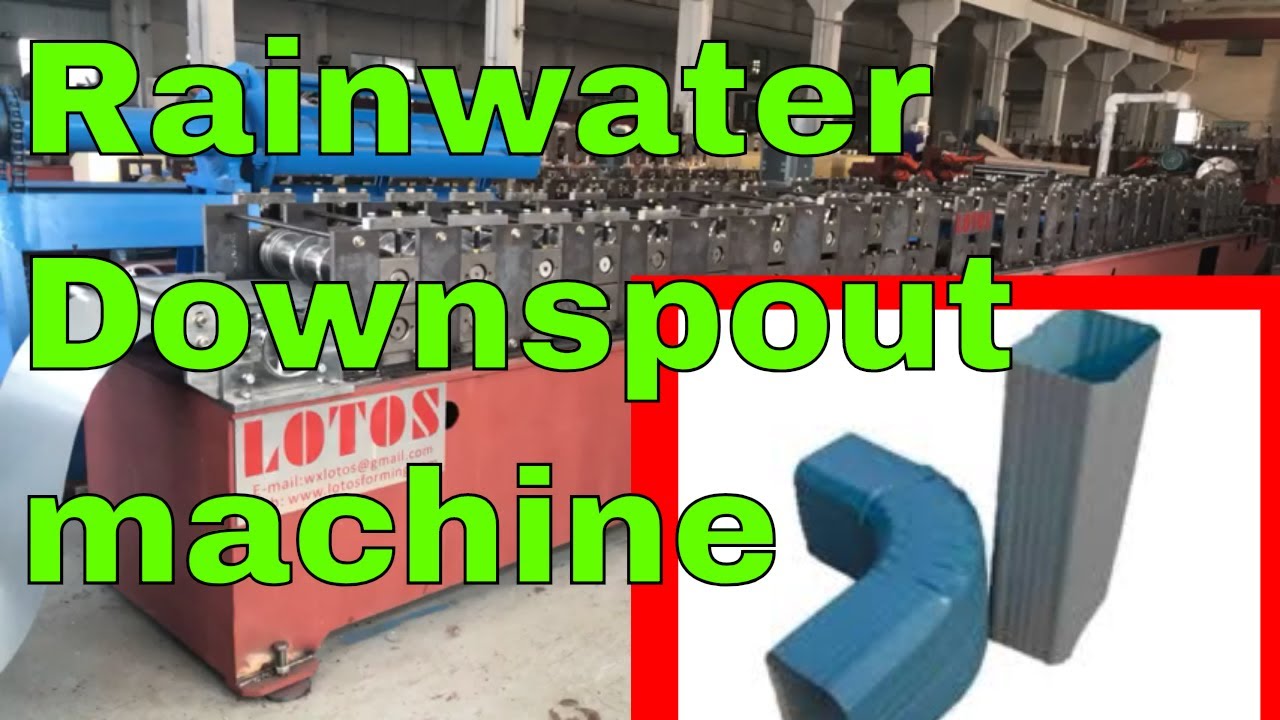 Roll Forming Machine: Rainwater downspout machine with cutting saw 142*108mm