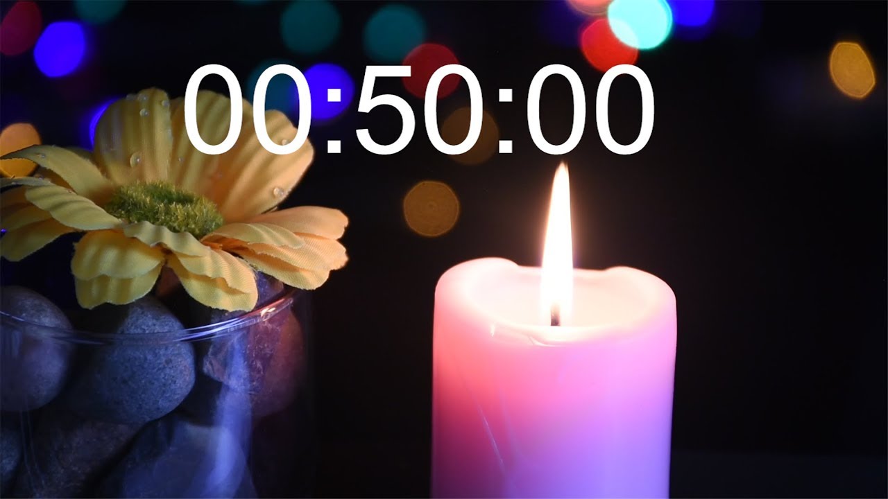 50 minute countdown (real candle video)