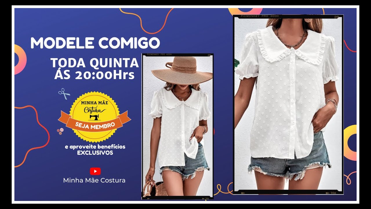 BLUSA SOCIAL COM GOLA BEBÊ - PASSO A PASSO DA MODELAGEM USANDO SUA MEDIDA _ DIY