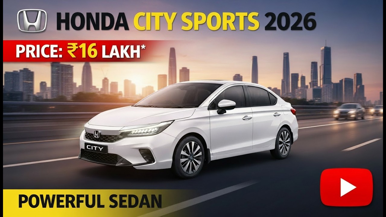 Honda City Sports Variant 2026 Review 🔥 Features, Mileage & On Road Price | Worth Buying?