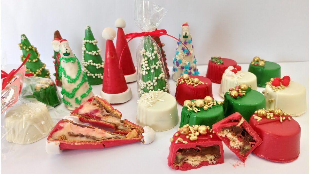 Cone trufado Natalino de cereja e Bombom Natalino de Nozes ( Especial de Natal )