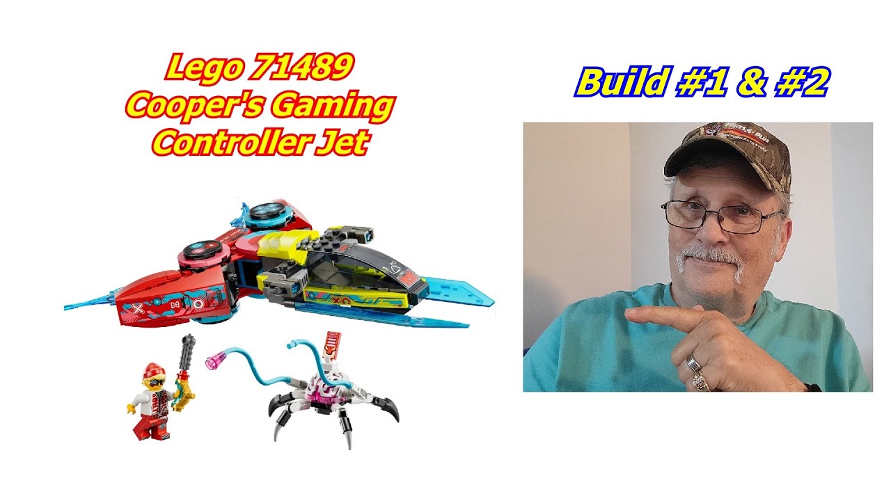 LEGO 71489 Cooper's Gaming Controller Jet Build 1 The Controller and Build 2 The Cyber Brain Spider