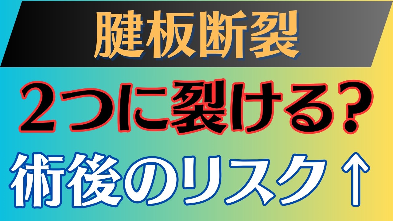 【リスク】腱板断裂　腱板が2つに分かれる？意外と多いこの現象