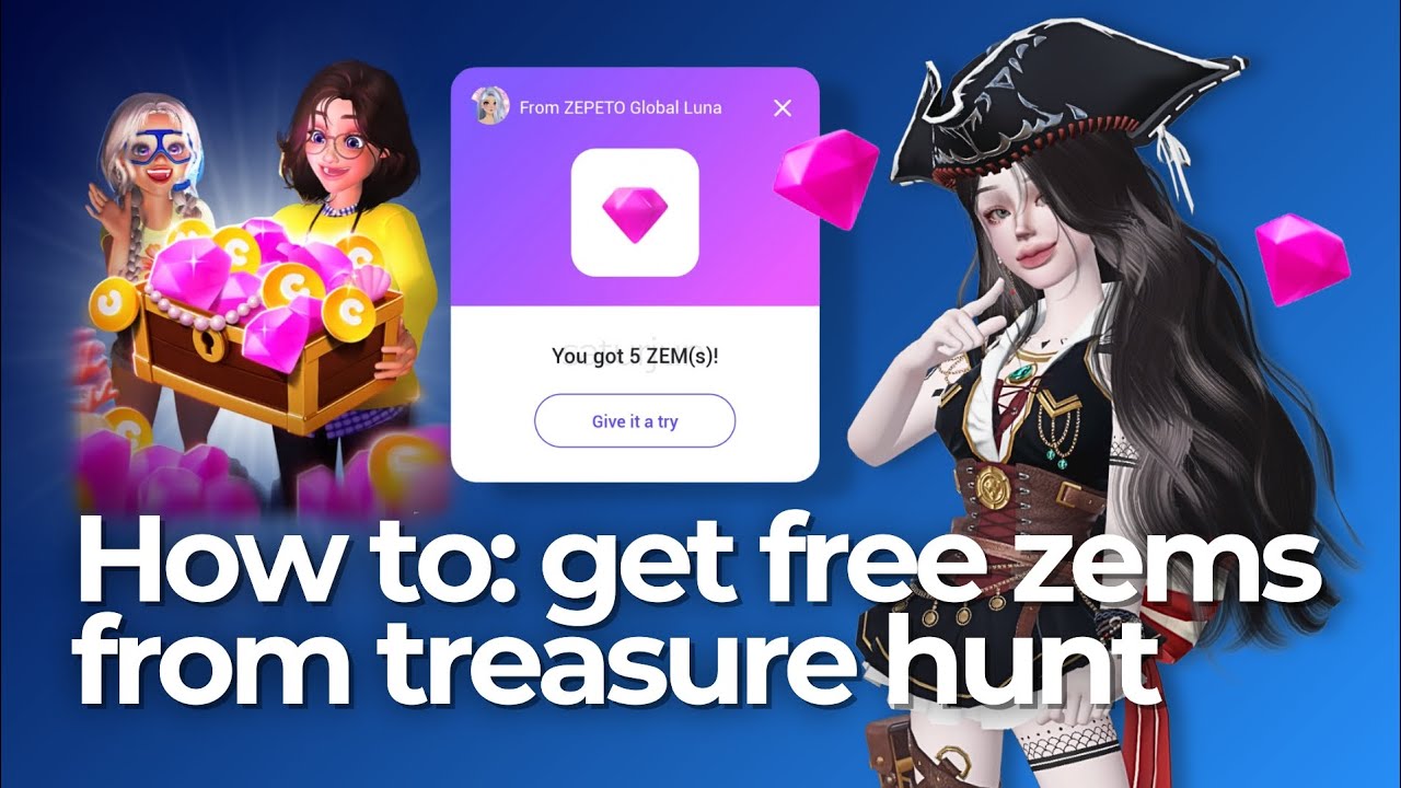HOW TO: GET FREE 5 ZEMS FROM WORLD SUMMER TREASURE HUNT EVENT ZEPETO