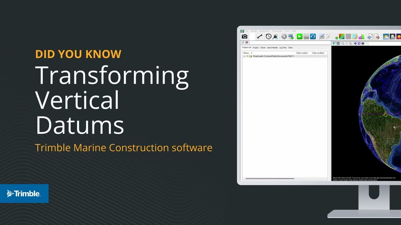 Transforming vertical datums - Trimble Marine Construction