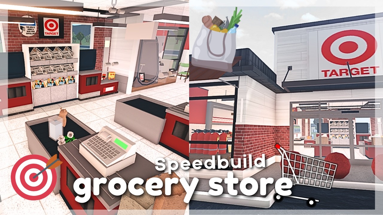 BLOXBURG | Target Grocery Store 🛒 || Roblox Bloxburg Speedbuild