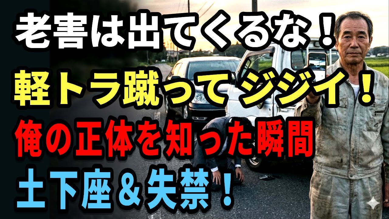 【免許返納】「老害は運転するな」と私の軽トラを煽った高級社用車。私が社長に『ドラレコ映像』を送信した瞬間、男のスマホに解雇通知が届いた。