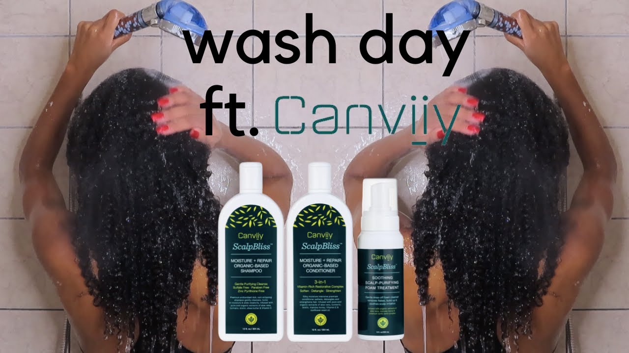 Wash Day Routine for Itchy Scalp ft. Canviiy on 4A/4B Hair