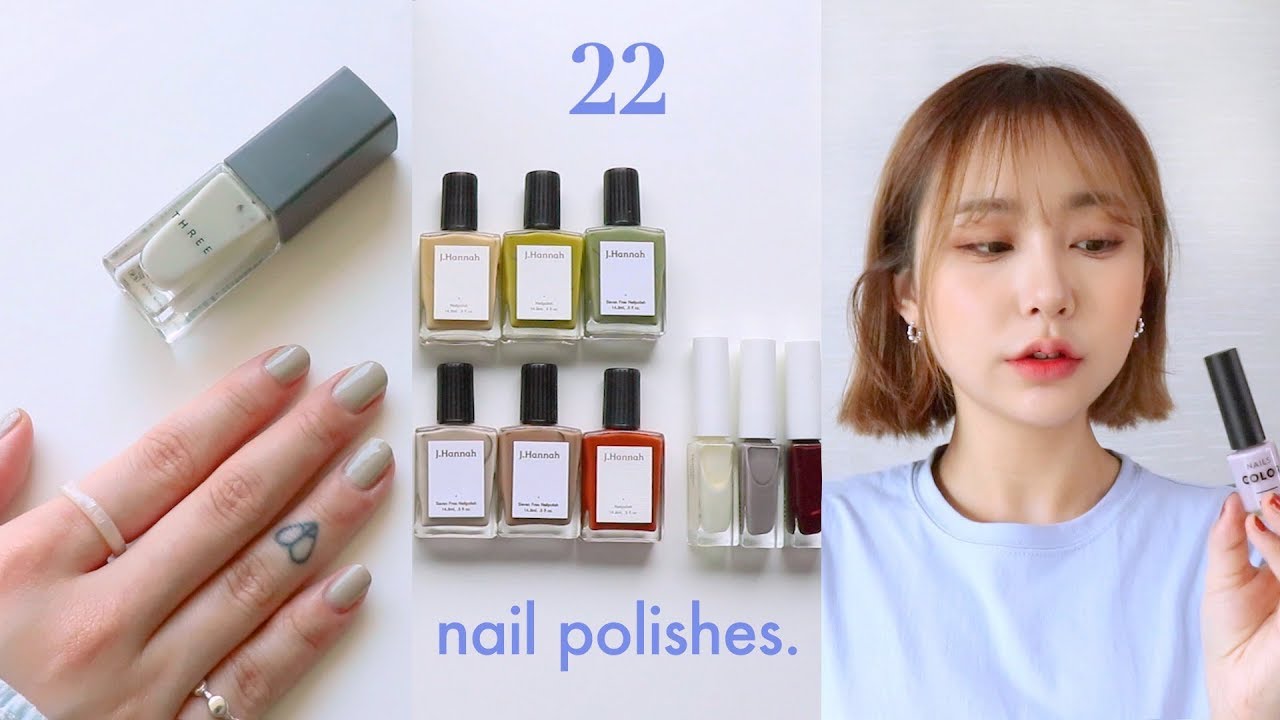💅🏻NAIL COLORS 색감 와방 예쁜 22가지 네일 컬러들 소개 💅🏻 (ft.제이한나, 웨이크메이크, 이니스프리, 쓰리, 힌스) | JIANSSI