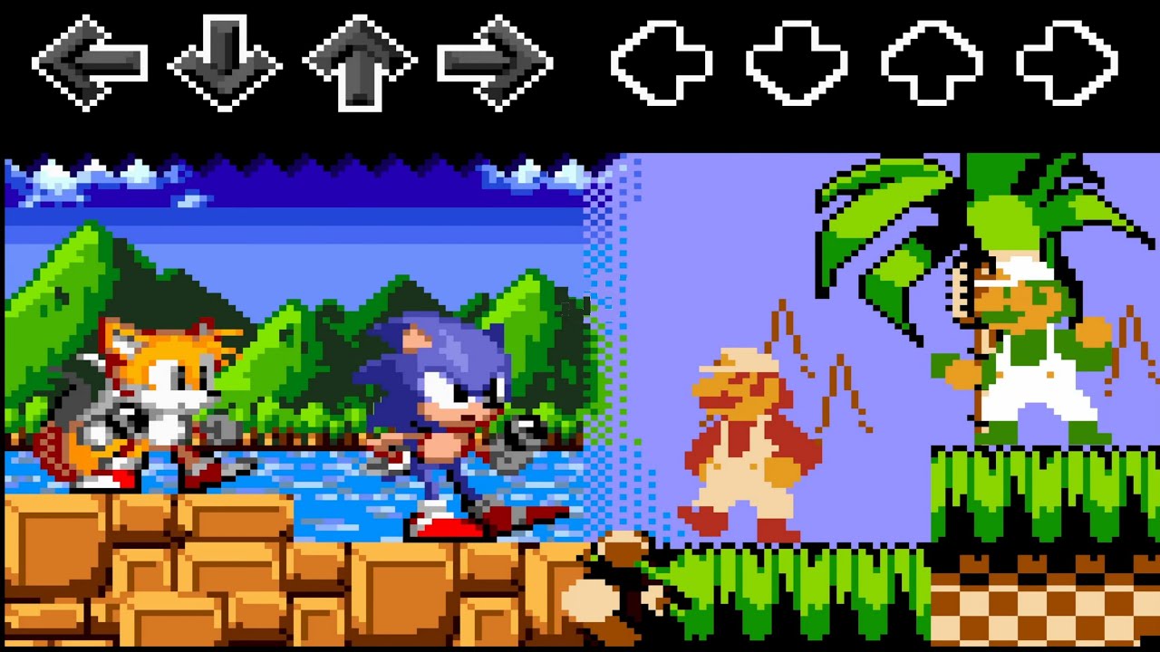 FNF Sonic & Tails vs Mario & Luigi - Cross Console Crash (Super Mario Bros. Funk Mix DX)
