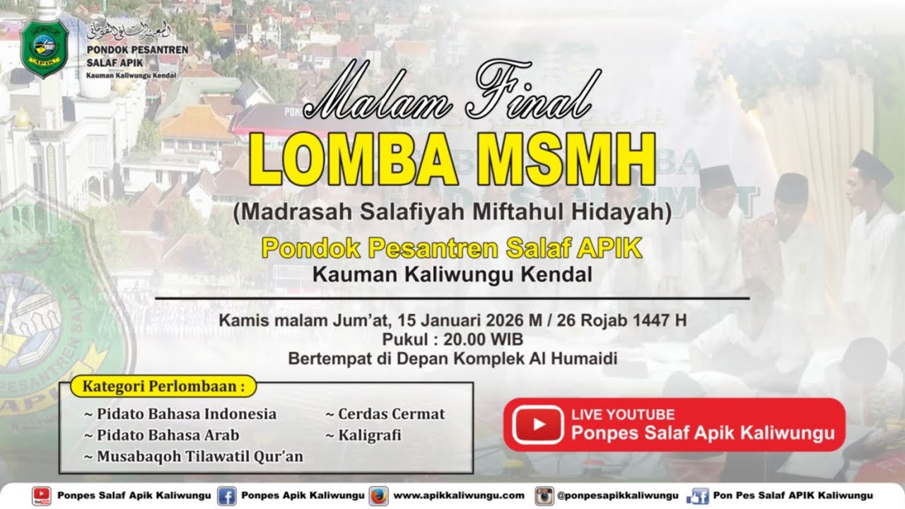 [LIVE] FINAL LOMBA MADRASAH SALAFIYAH MIFTAHUL HIDAYAH || KAMIS MALAM JUM'AT, 15 JANUARI 2026 M