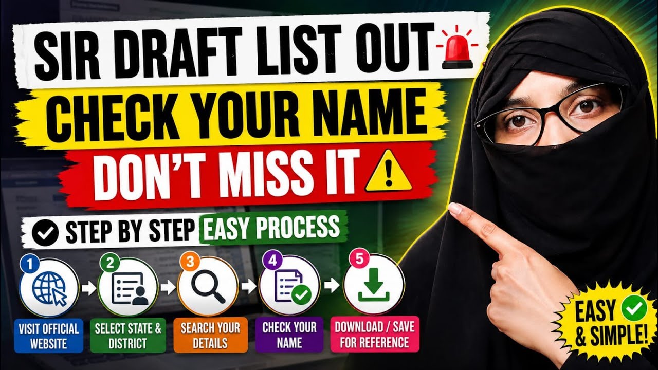 SIR Draft Voter List 2026 Released! 🚨 How to Check Your Name Online | Complete Step-by-Step Guide