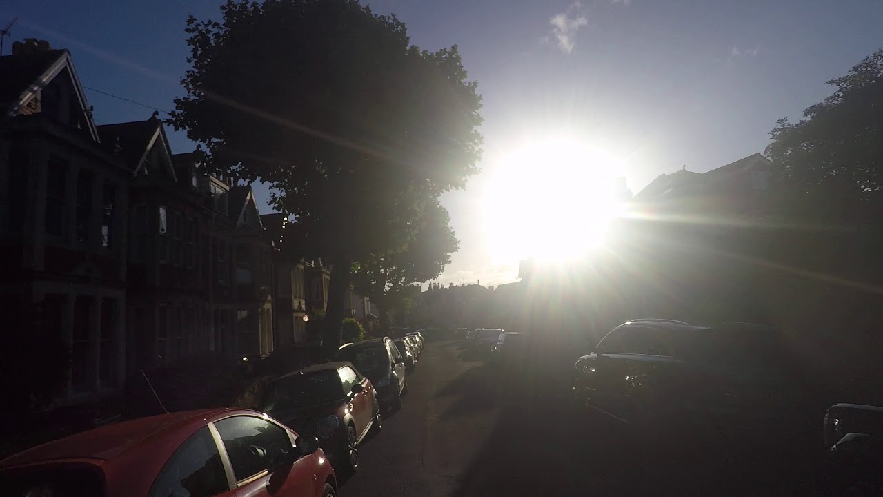 Early morning ride from Downs to Horfield in Bristol. Sun in my eyes all the way.