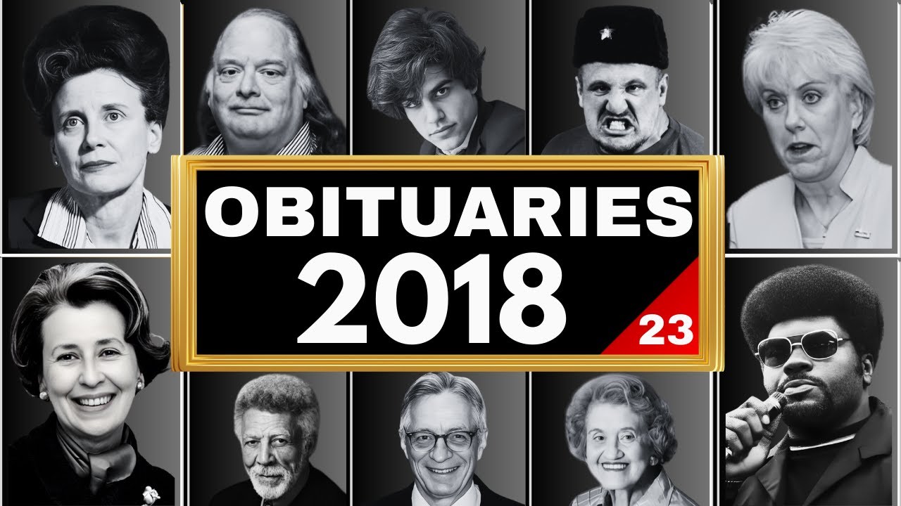 Шокирующий список из 39 известных людей, умерших в 2018 году.