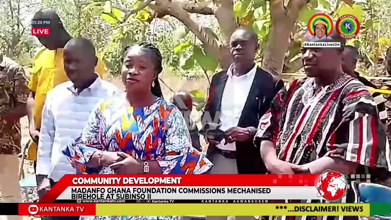 Madamfo Ghana Foundation Commisssions mechanised borehole at Subinso II