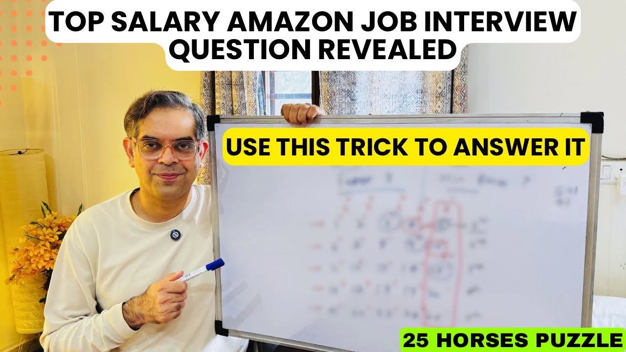 I Solved This Tricky Puzzle from Amazon Interviews in One Minute - 25 Horses Puzzle