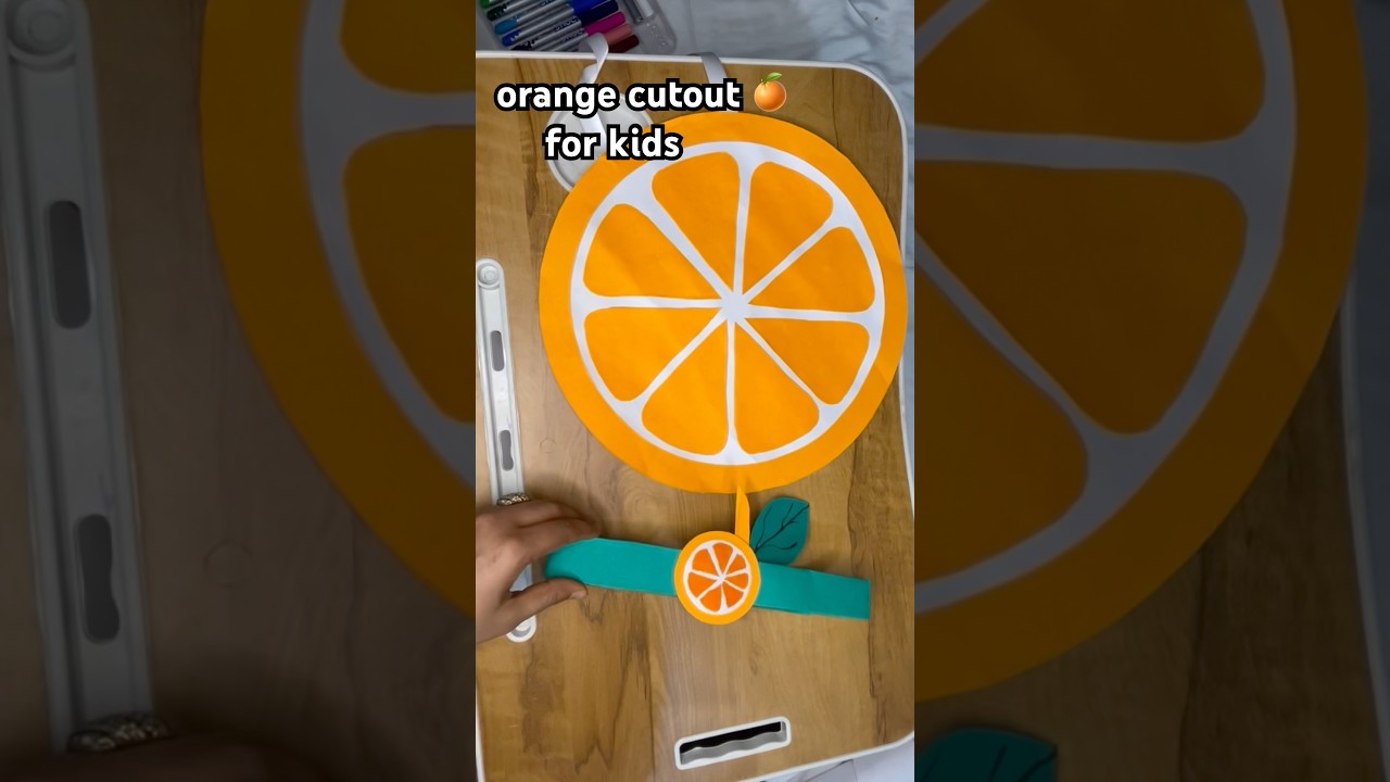 Orange 🍊 cutout ||orange day celebration ideas for kids #kidcraft #orangepapercraft#diy #orangeday