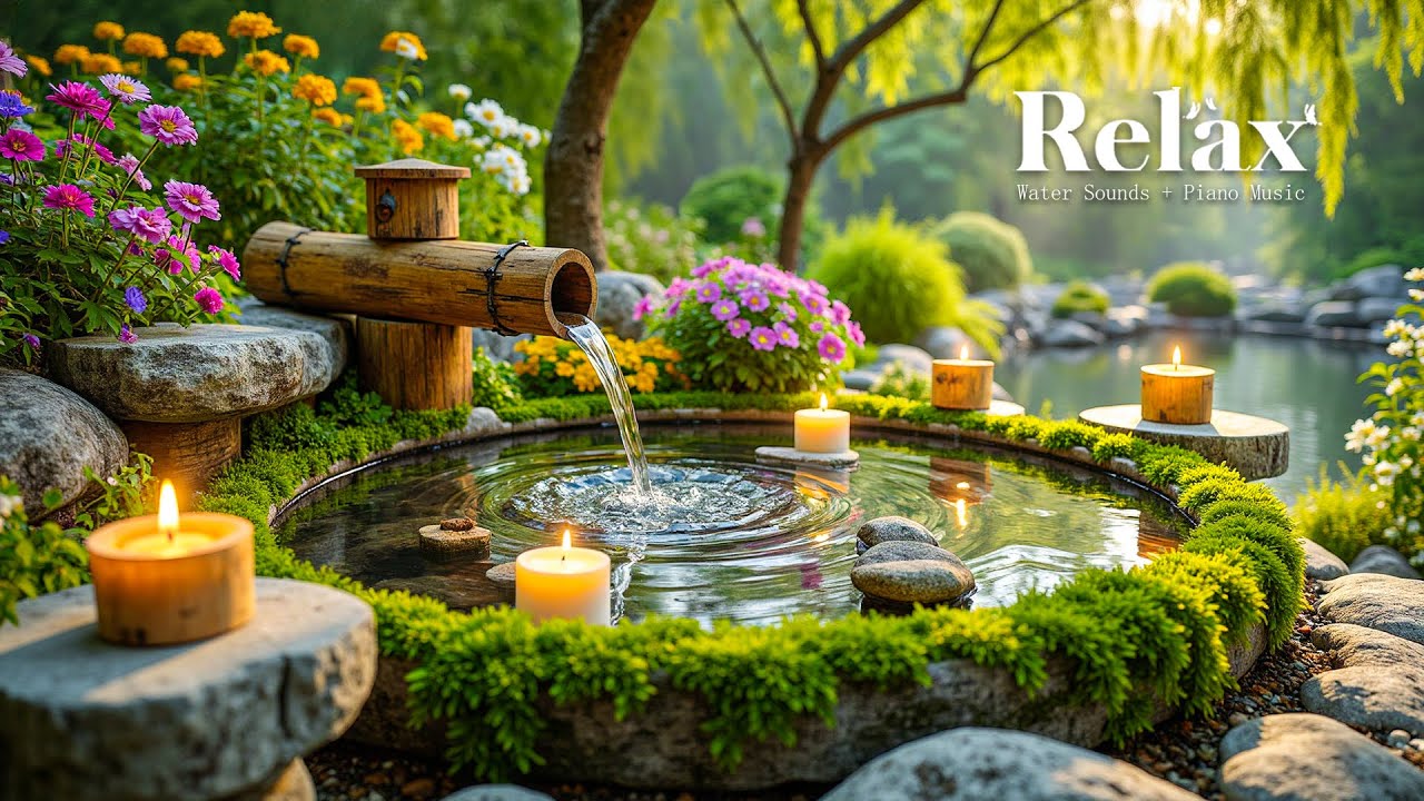 Успокаивающее фортепиано с мягкими звуками воды 🌿 Облегчение бессонницы, тревоги и депрессии | Спок