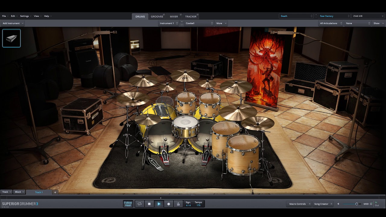 Fear Factory - Regenerate only drums midi backing track