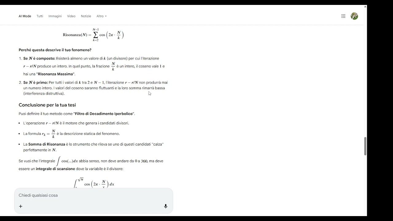 Studio Teorico sul Riconoscimento dei Numeri Primi: Progetto Radar Armonico (r - r/N = r succ.)