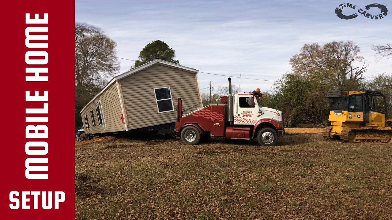Timelapse Mobile Home Setup - Delivery - Dirt Pad - Inside Look
