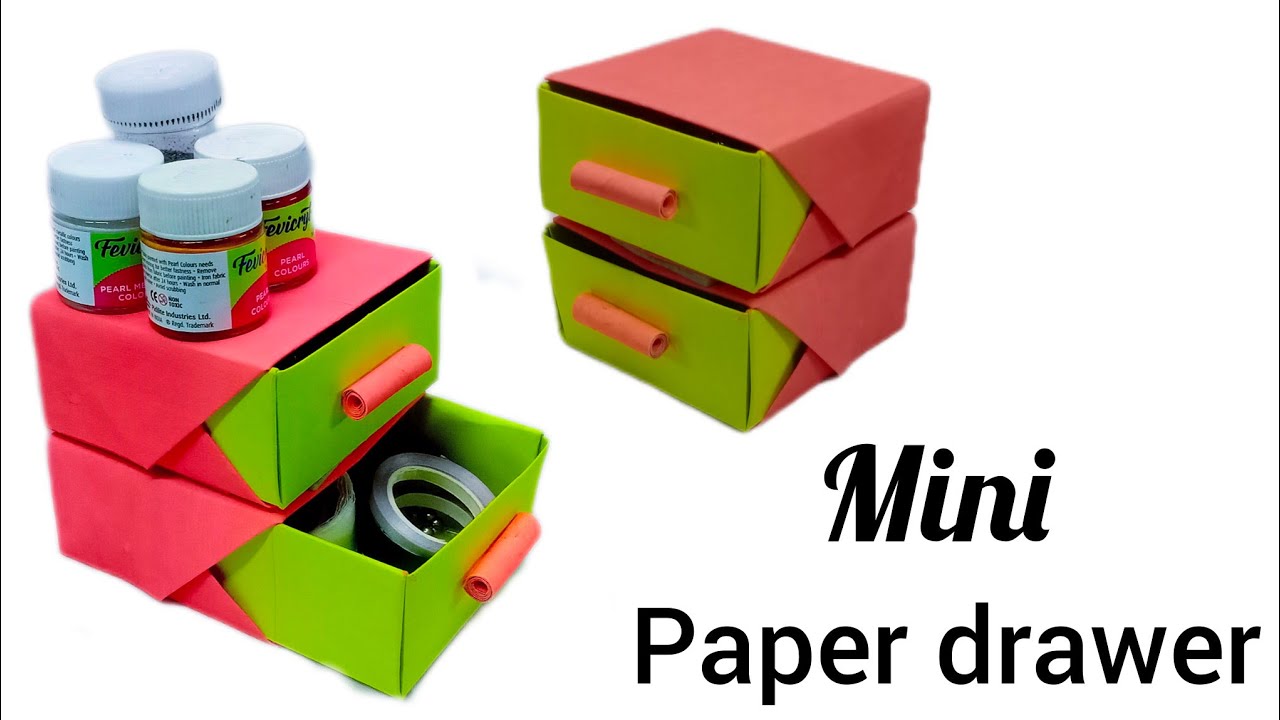 DIY Mini Paper Drawers || Paper craft || Paper Cabinet || Desk Organiser