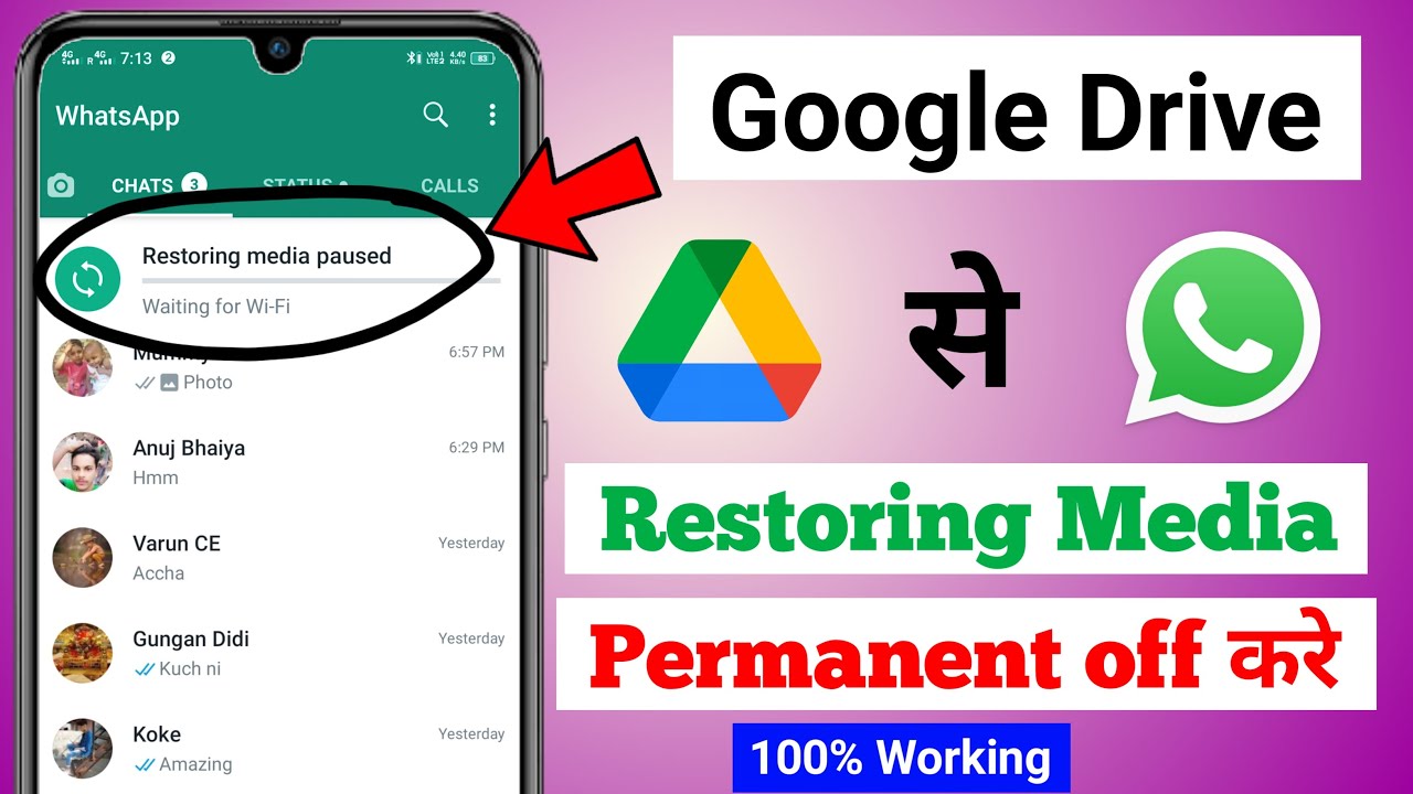 How to stop whatsapp media restore | restoring Media pause| DK Technical Help