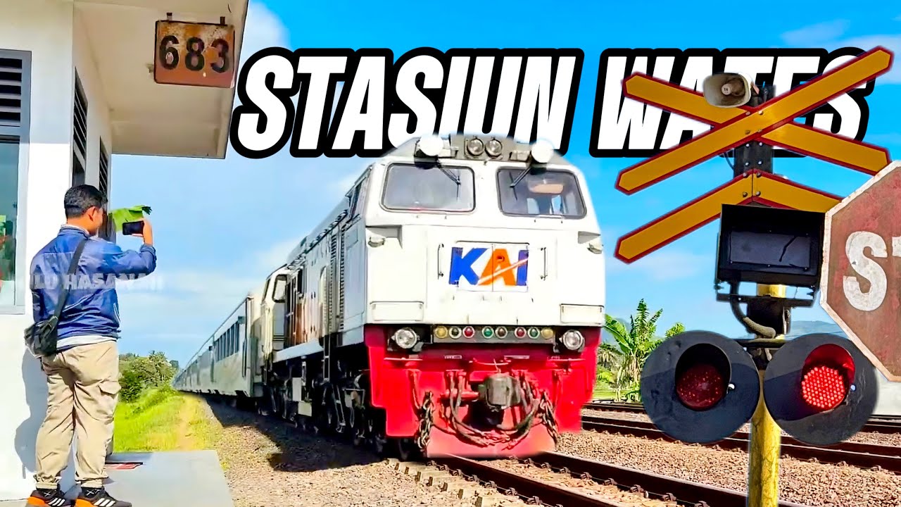 STASIUN WATES RAMAI! Perlintasan Kereta Api JPL 683 Wates Kab. Kulonprogo Yogyakarta