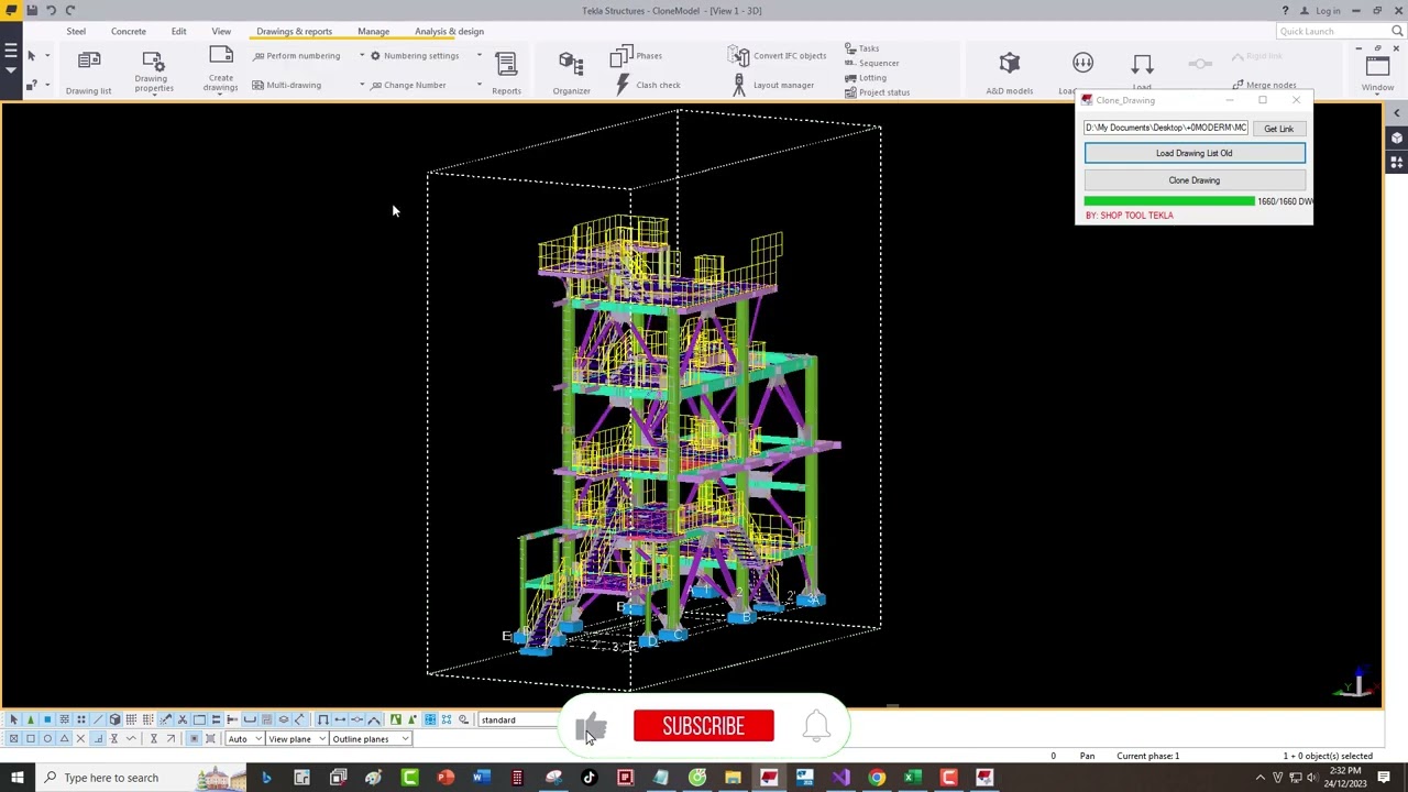 Tekla API - Auto Clone Drawing from another Model