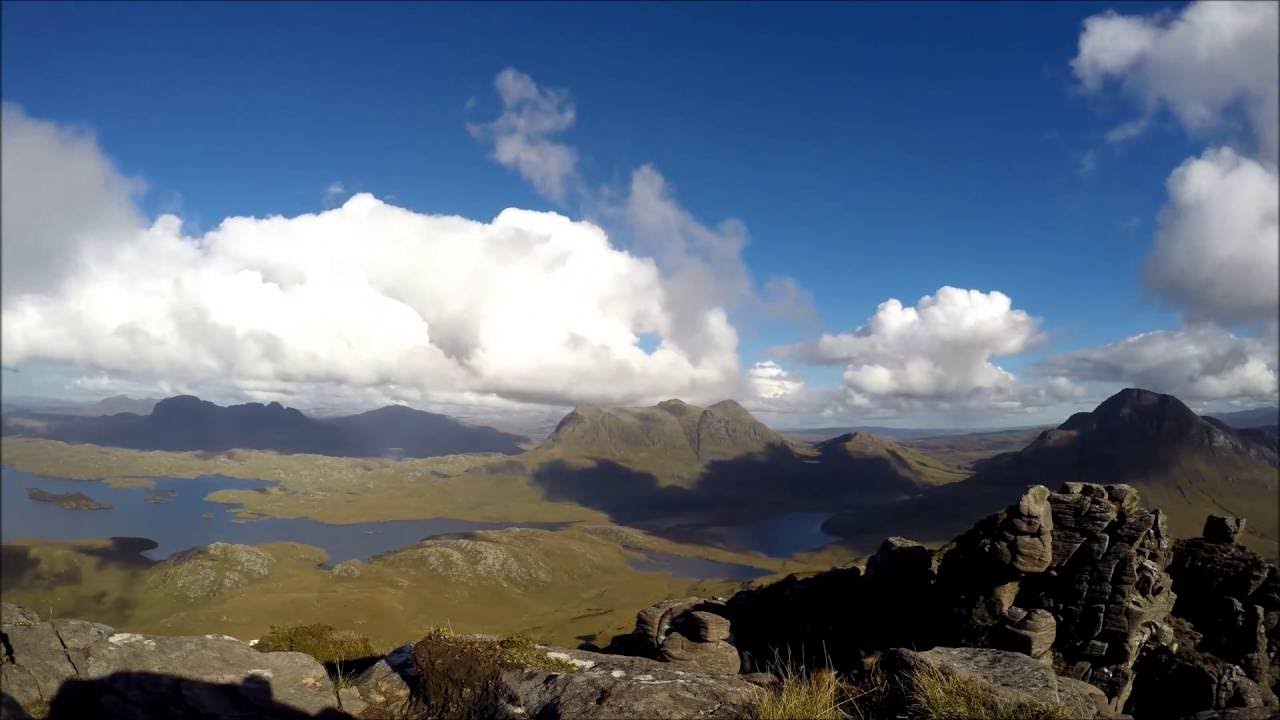 Suilven, Cul Mor & Cul Beag from Stac Pollaidh, Scotland (time lapse)