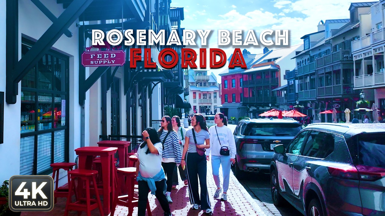 [4K] Rosemary Beach After the Rain | Luxury Coastal Walk in Florida 🏖️