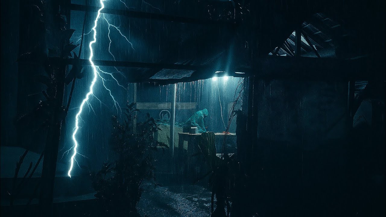 Thunderstorm Night 🌩️ Heavy Rain & Loud Thunder Sounds for Deep Sleep