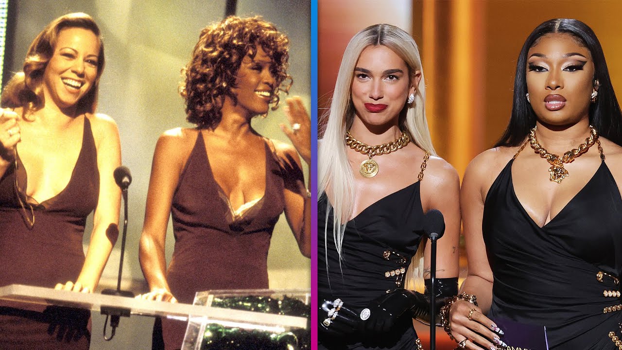 GRAMMYs: Dua Lipa and Megan Thee Stallion Recreate ICONIC Whitney Houston and Mariah Carey Moment