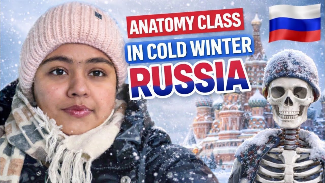 ❄️ Anatomy Class in the Freezing Cold of Russia! 🇷🇺🦴#kemerovo #mbbsabroad #abroad #viral 