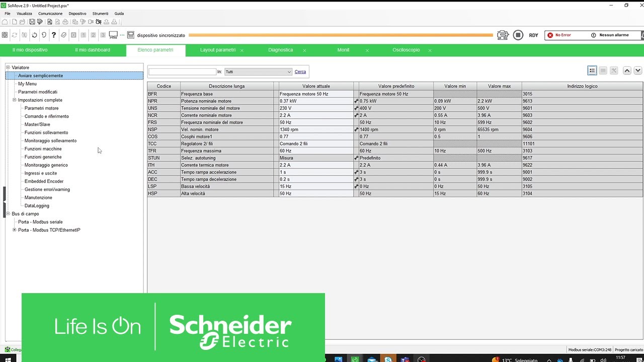 Applicare Autotuning da Somove per ATV340 | Schneider Electric Italia