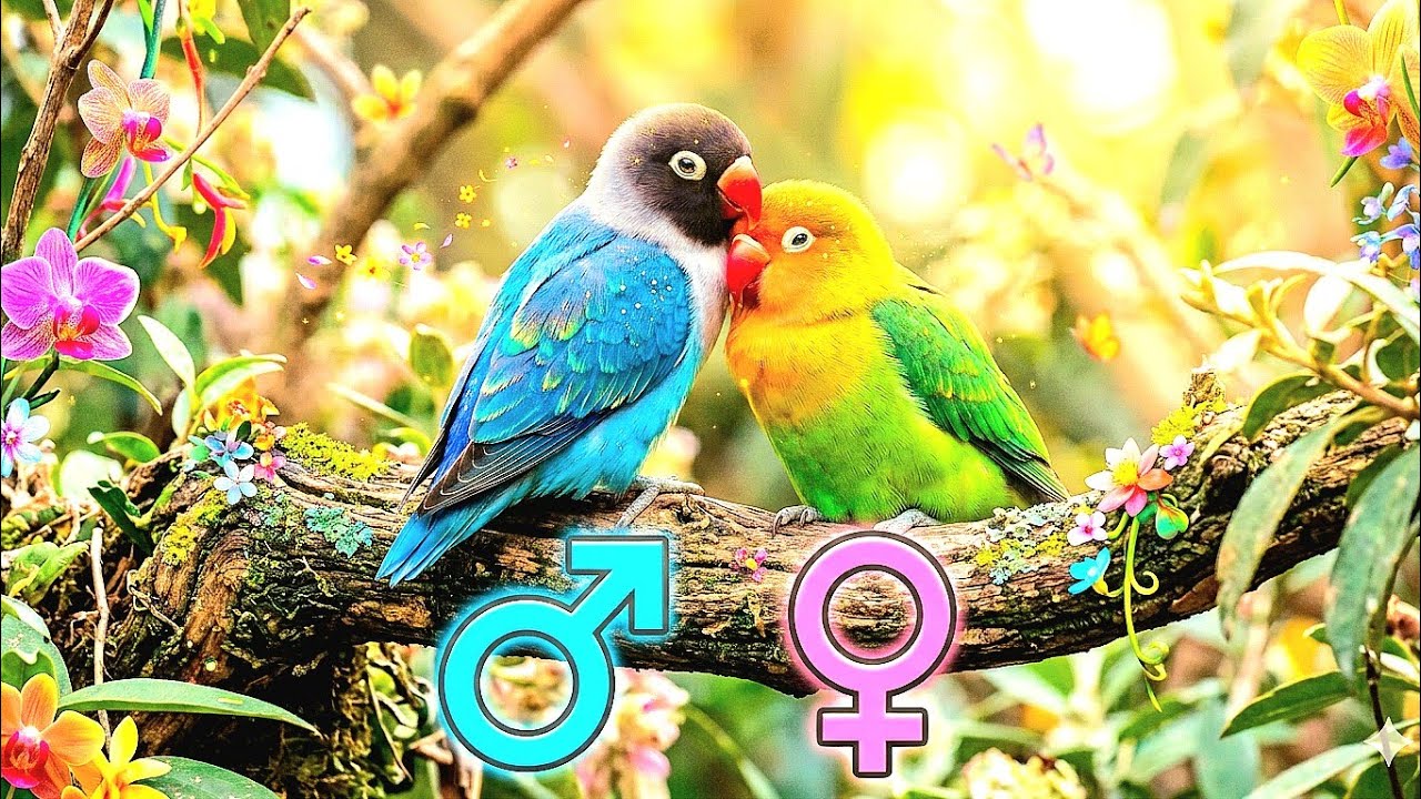 Agapornis como diferenciar o macho da femea. #agapornis #agaporni #draves #aves #agaporne