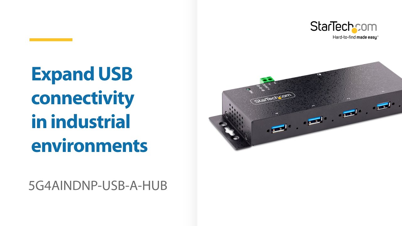 4-Port Industrial USB 5Gbps Hub - ESD Protection | StarTech.com