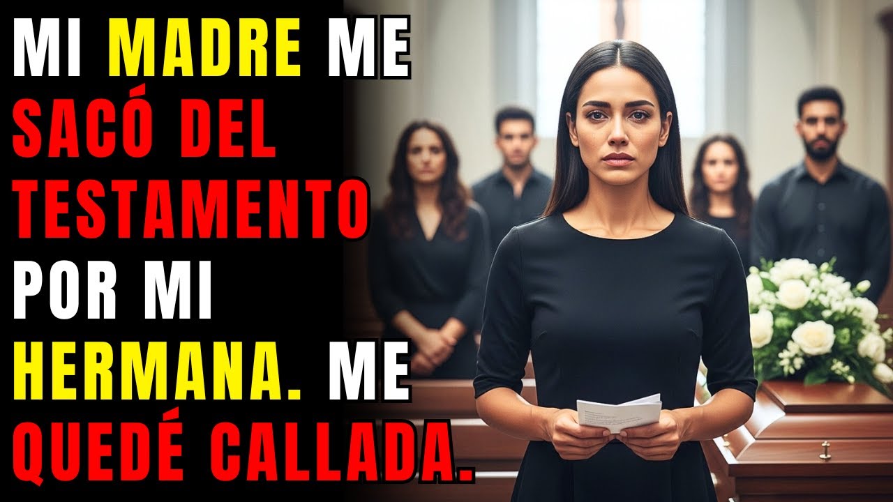 Mi madre me sacó del testamento por mi hermana. Me quedé callada... hasta el día del funeral.