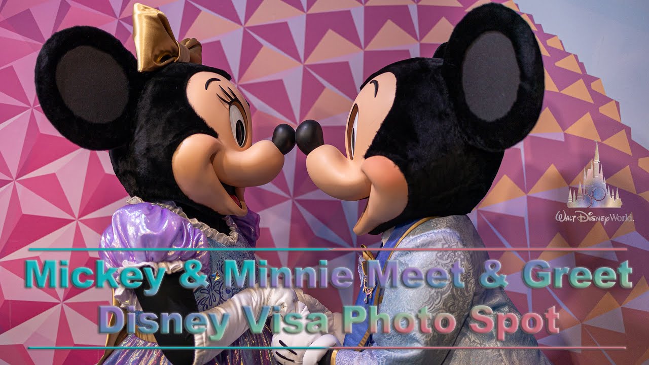 8K Epcot Disney Visa Photo Spot Mickey & Minnie Mouse Meet & Greet VR180 3D