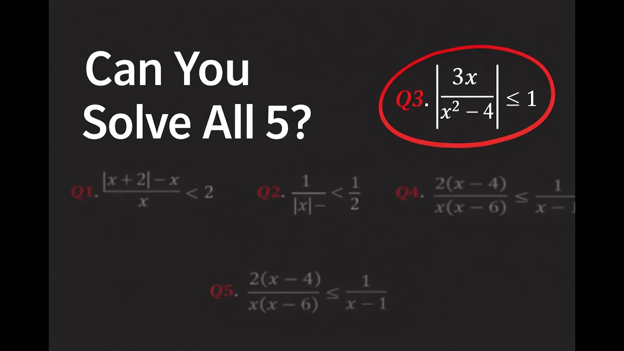 Algebra Practice Series | Inequalities | Episode 03 | These 5 Will Test Your Concepts 🔥