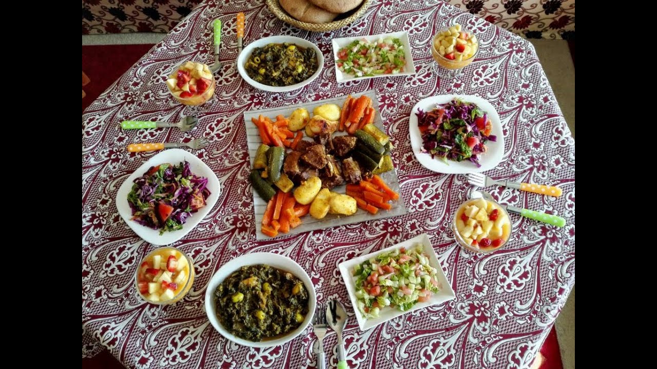 مائدة غداء صحية باللحم و الخضر المبخرة مع طبخ ليلى