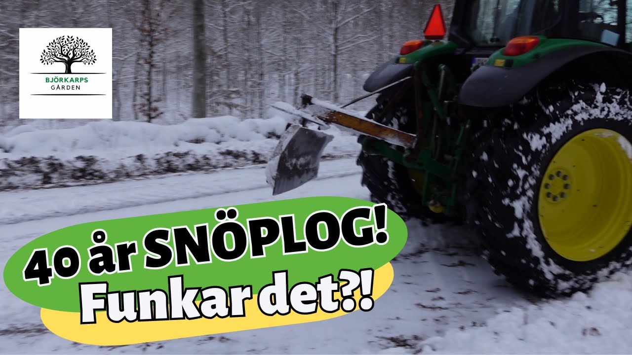 Funkar det att ploga sn&ouml; med en plog som &auml;r &auml;ldre &auml;n 40&aring;r!? Sn&ouml; i Sk&aring;ne! Markus f&aring;r leka med sin JD!
