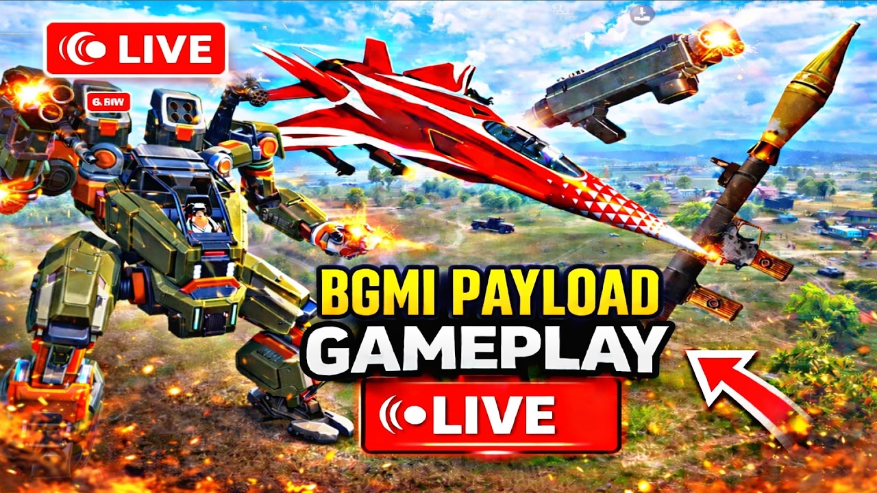BGMI Payload Mode LIVE 🚀 M202, RPG & Guns | Fighter Jet Kill Gameplay