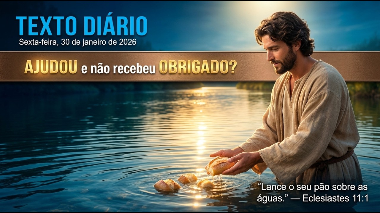 TEXTO DIÁRIO — 30/01/2026 | Ajudou e não recebeu OBRIGADO? Descubra como proteger seu CORAÇÃO!