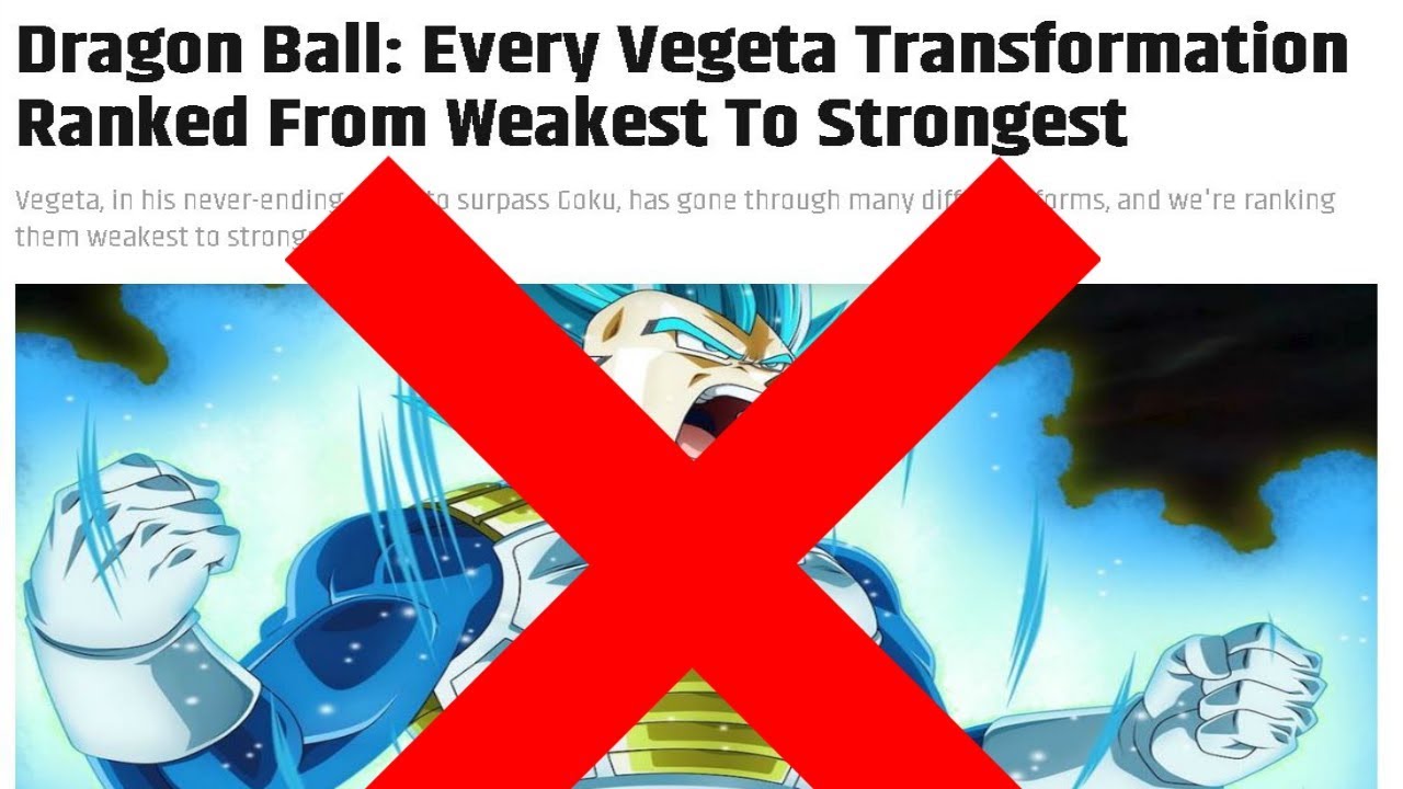 SCREENRANT: Every Vegeta Transformation Ranked DEBUNK