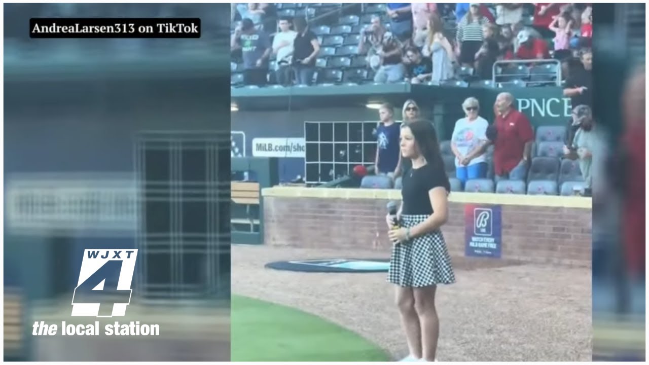12-year-old goes viral after National Anthem performance at Jumbo Shrimp’s game